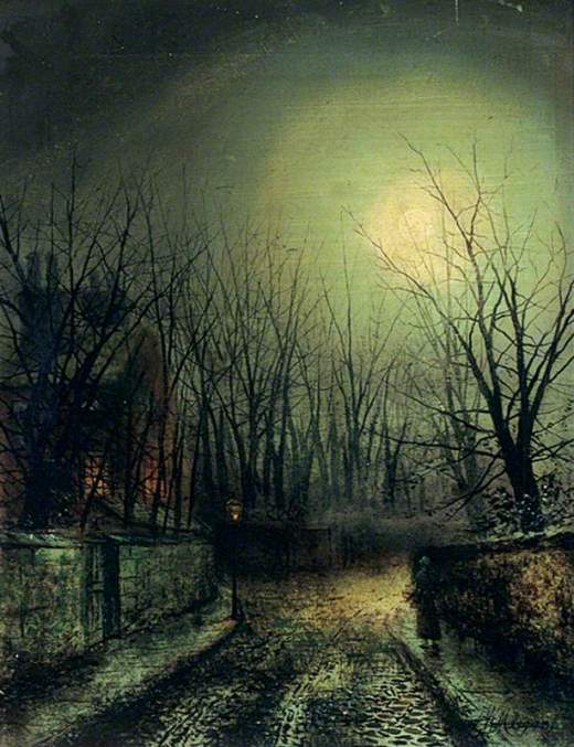 Meegan, Walter Linsley, 1859-1944; Street Scene at Night